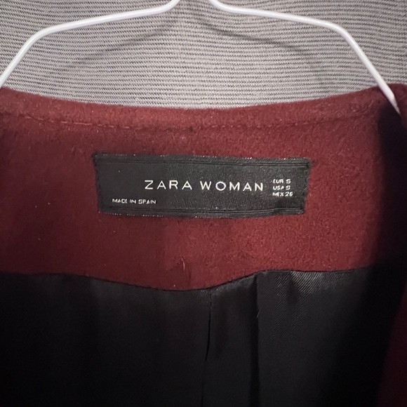 ZARA, WOMAN, WOOL/ LAMBSKIN JACKET - Picture 3 of 9